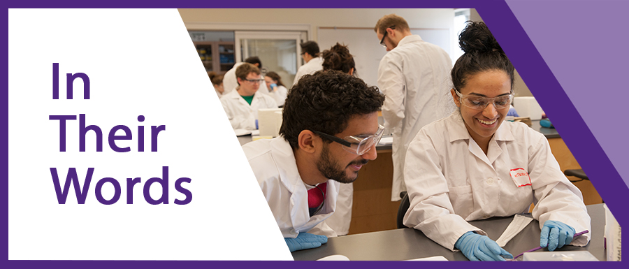students working in a lab together